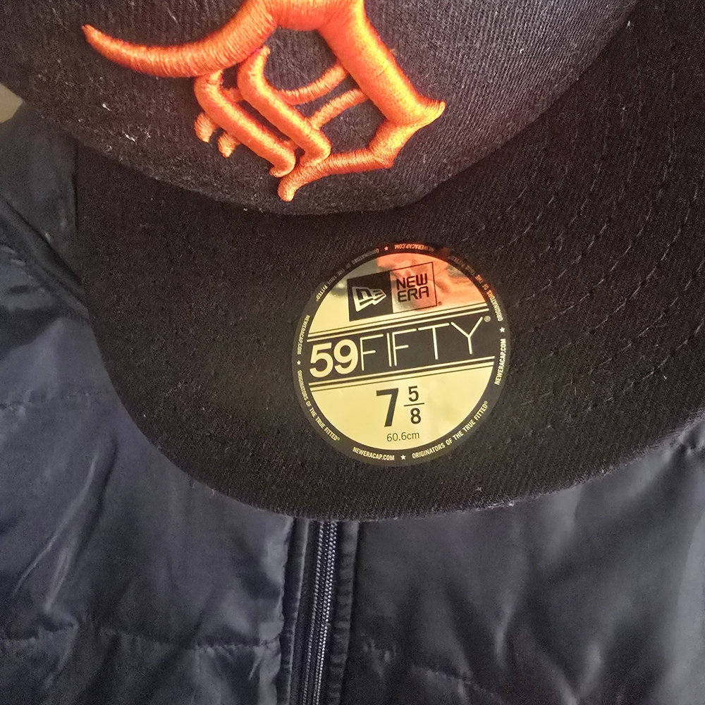 New Era 59FIFTY Black Cap with Orange Logo